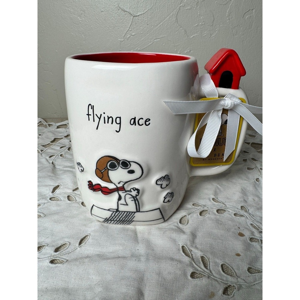 Rae Dunn x Peanuts Snoopy mug FLYING ACE